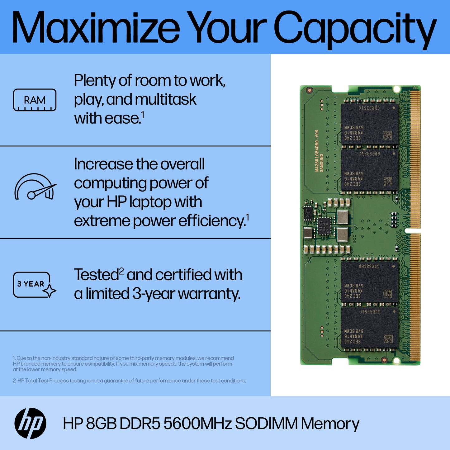 HP 8GB DDR5 SO-DIMM Laptop RAM