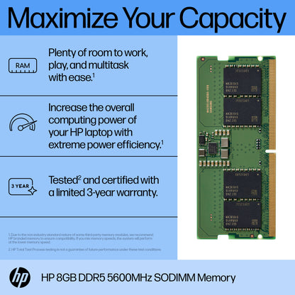HP 8GB DDR5 SO-DIMM Laptop RAM