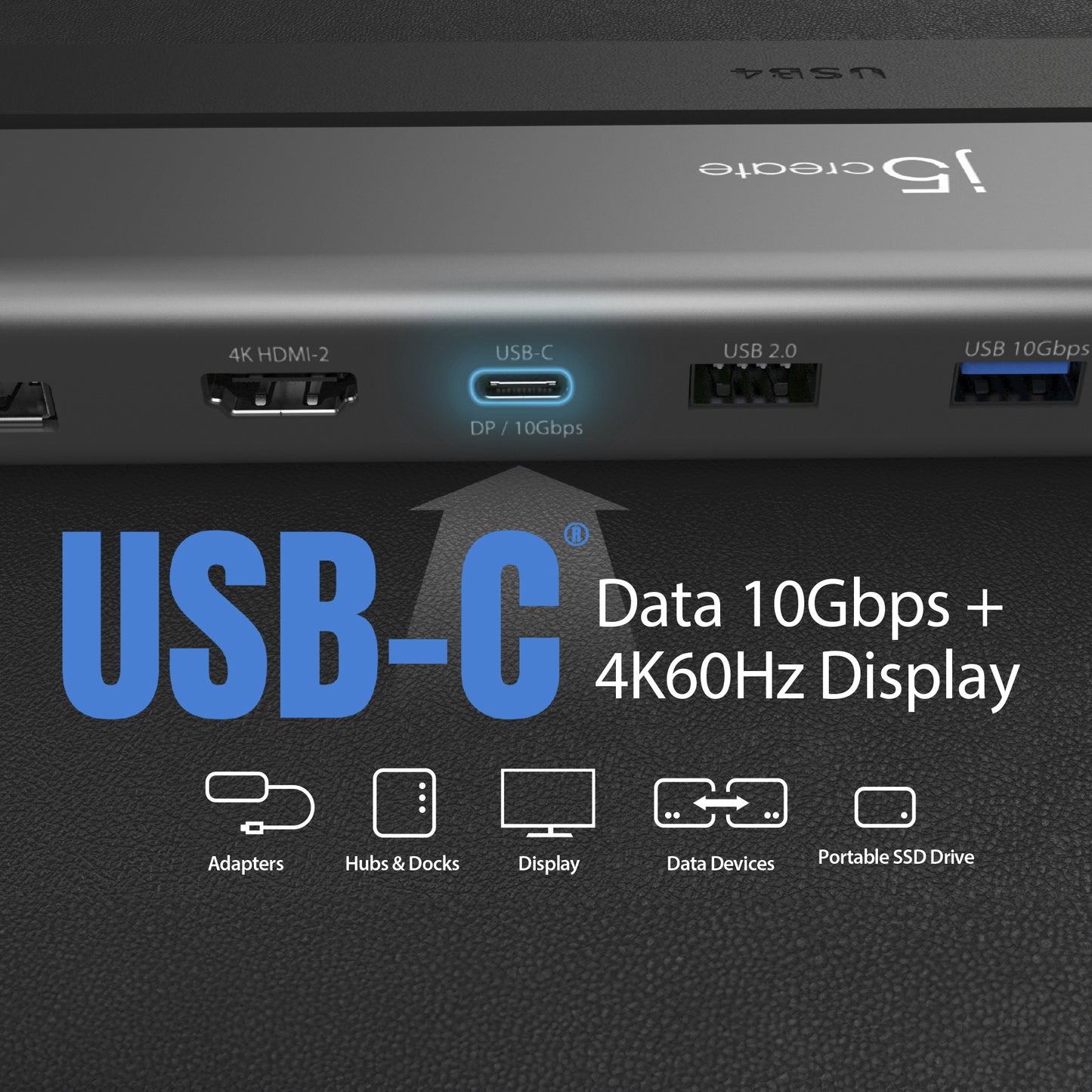 j5create JCD554 USB4® Display Docking Station