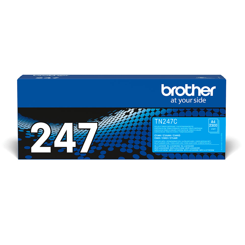 Brother TN-247C Cyan Toner Cartridge (2.3K pages, Brother HL-L 3210)