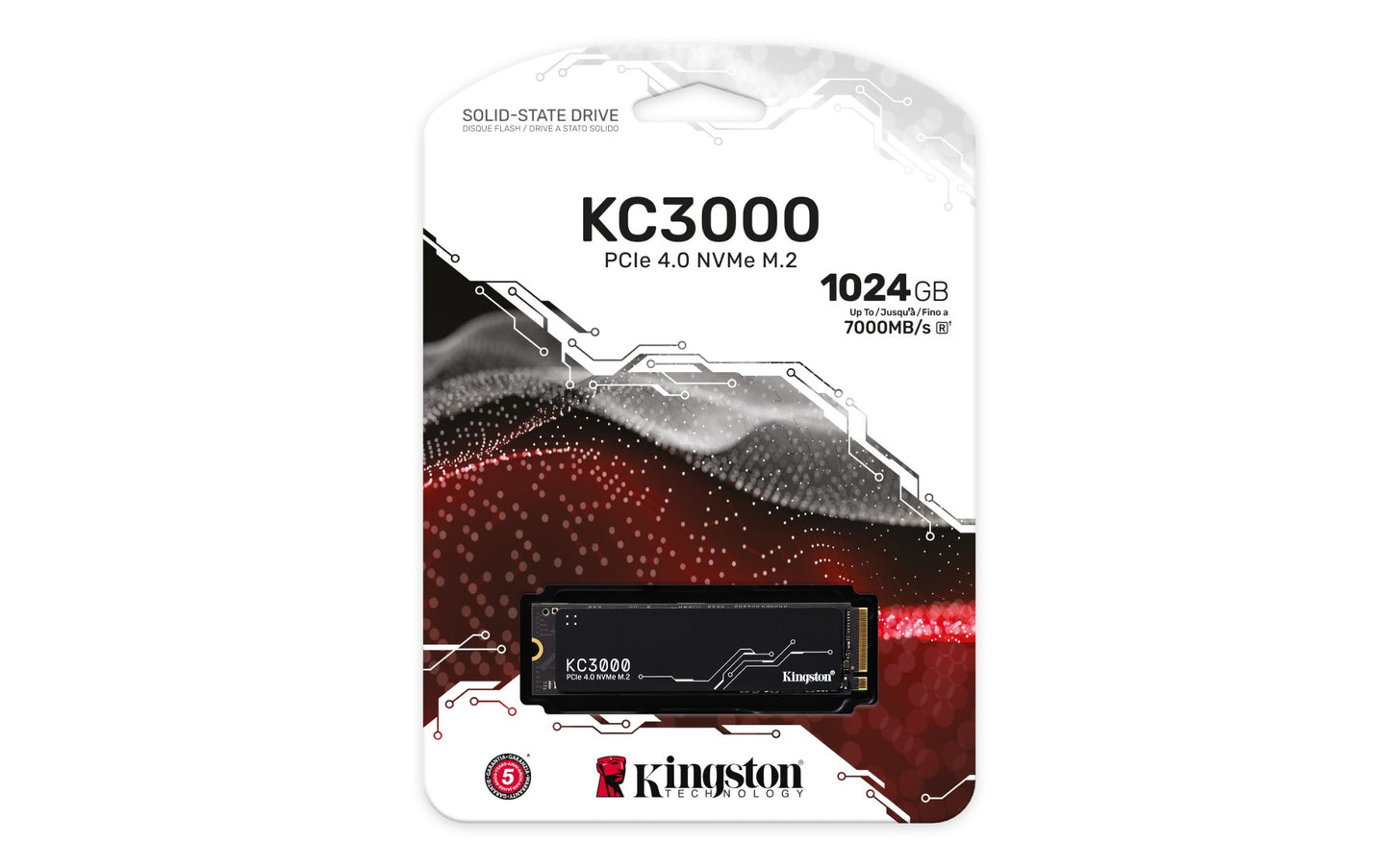 Kingston Technology SKC3000S/1024G 1TB M.2 NVMe PCIe Gen4 SSD