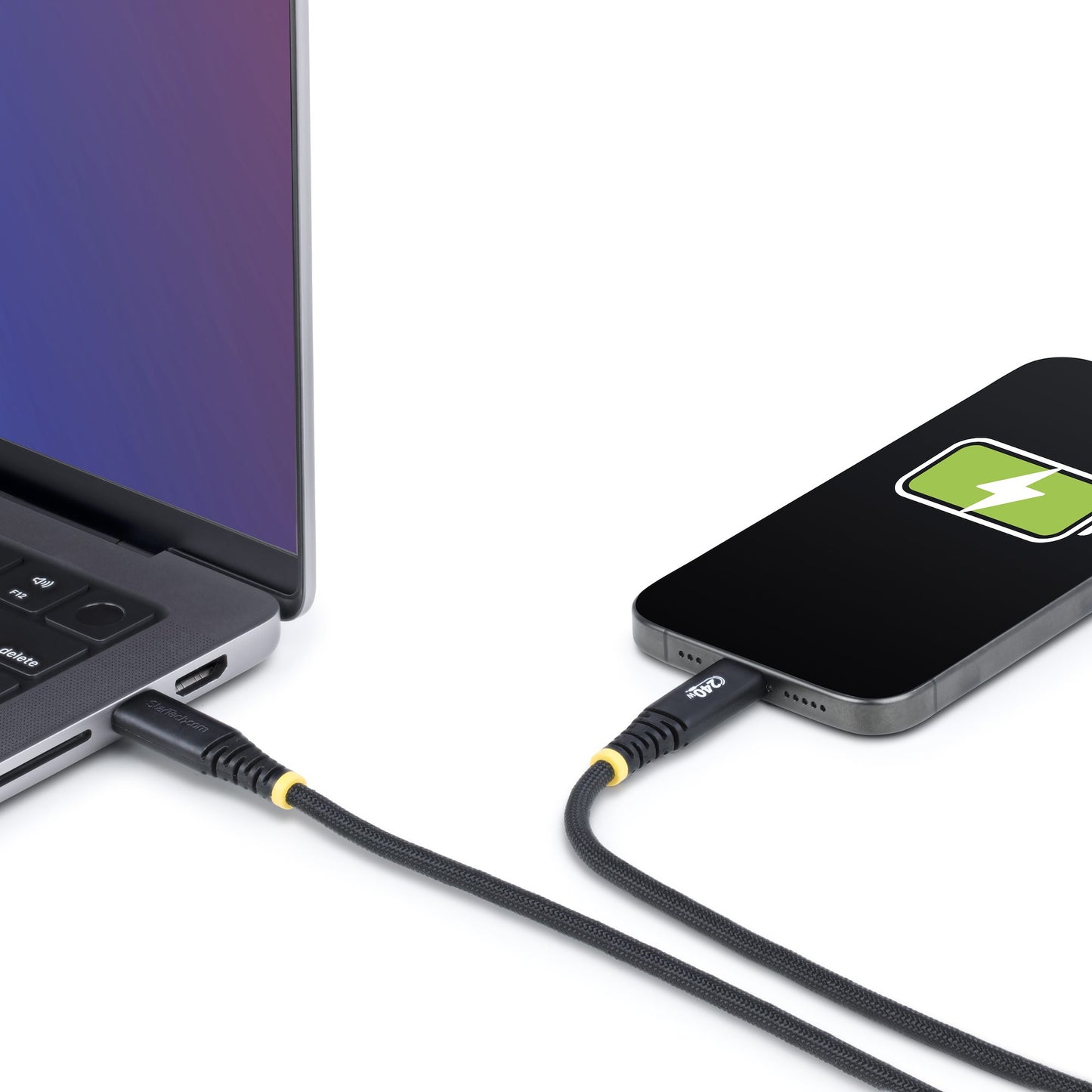StarTech.com 6ft (2m) USB-C Charging Cable, Durable and Ultra-Flexible, 240W (5A) PD