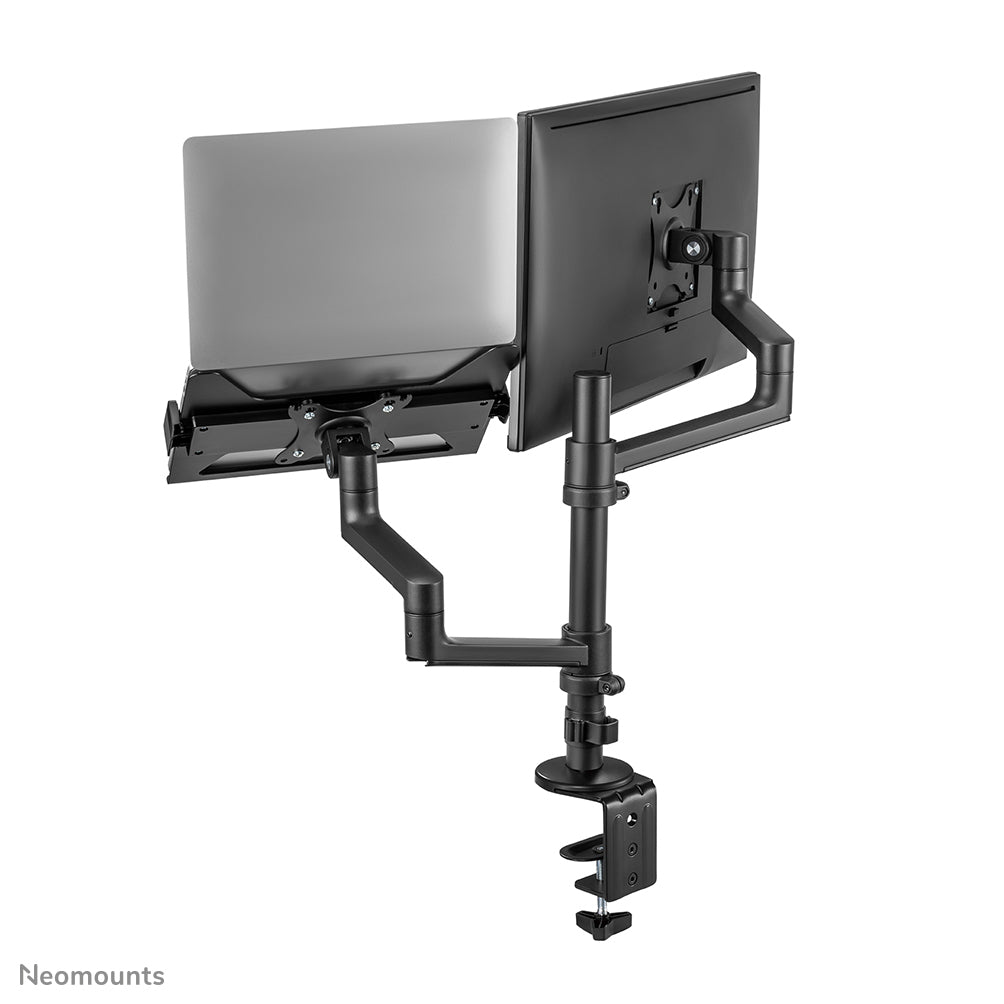 Neomounts DS20-425BL2 Monitor arm with laptop holder 17-27" - space saving