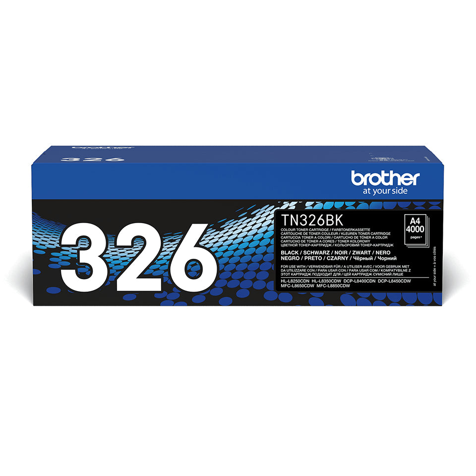 Brother TN-326BK Black Toner Cartridge (4K pages)