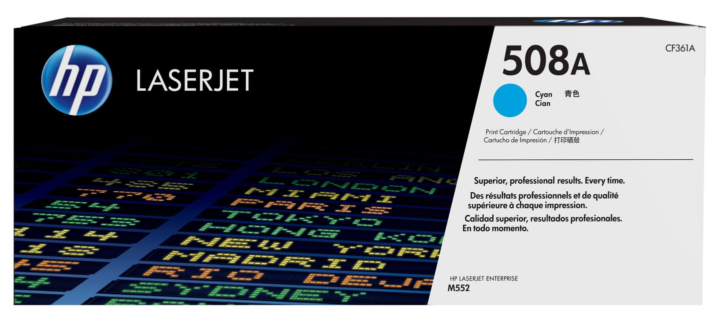 HP CF361A/508A Cyan Toner Cartridge (5K pages, HP CLJ M 552)