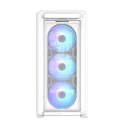 ASUS A23 PLUS TG ARGB WHITE Micro Tower PC Case