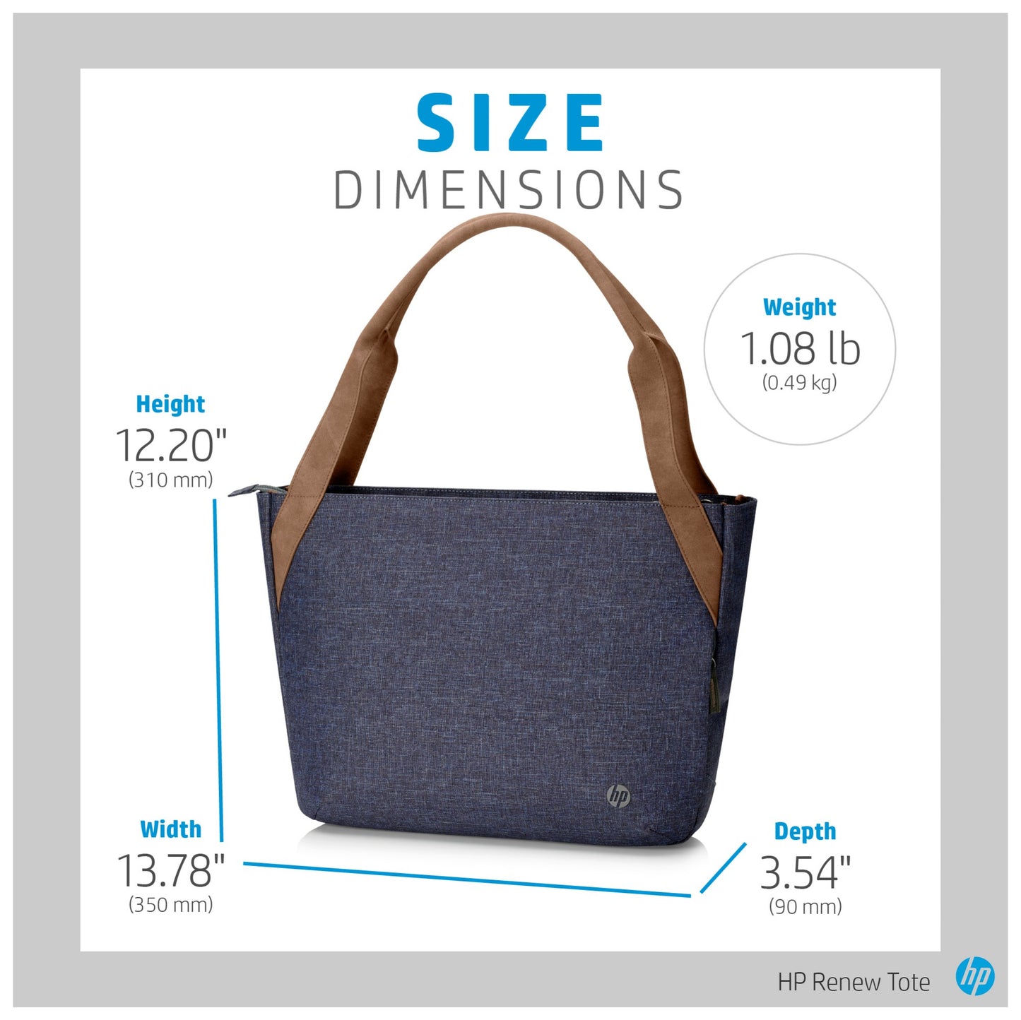 HP Renew 14 Navy Tote Laptop Bag