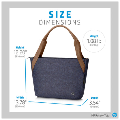 HP Renew 14 Navy Tote Laptop Bag