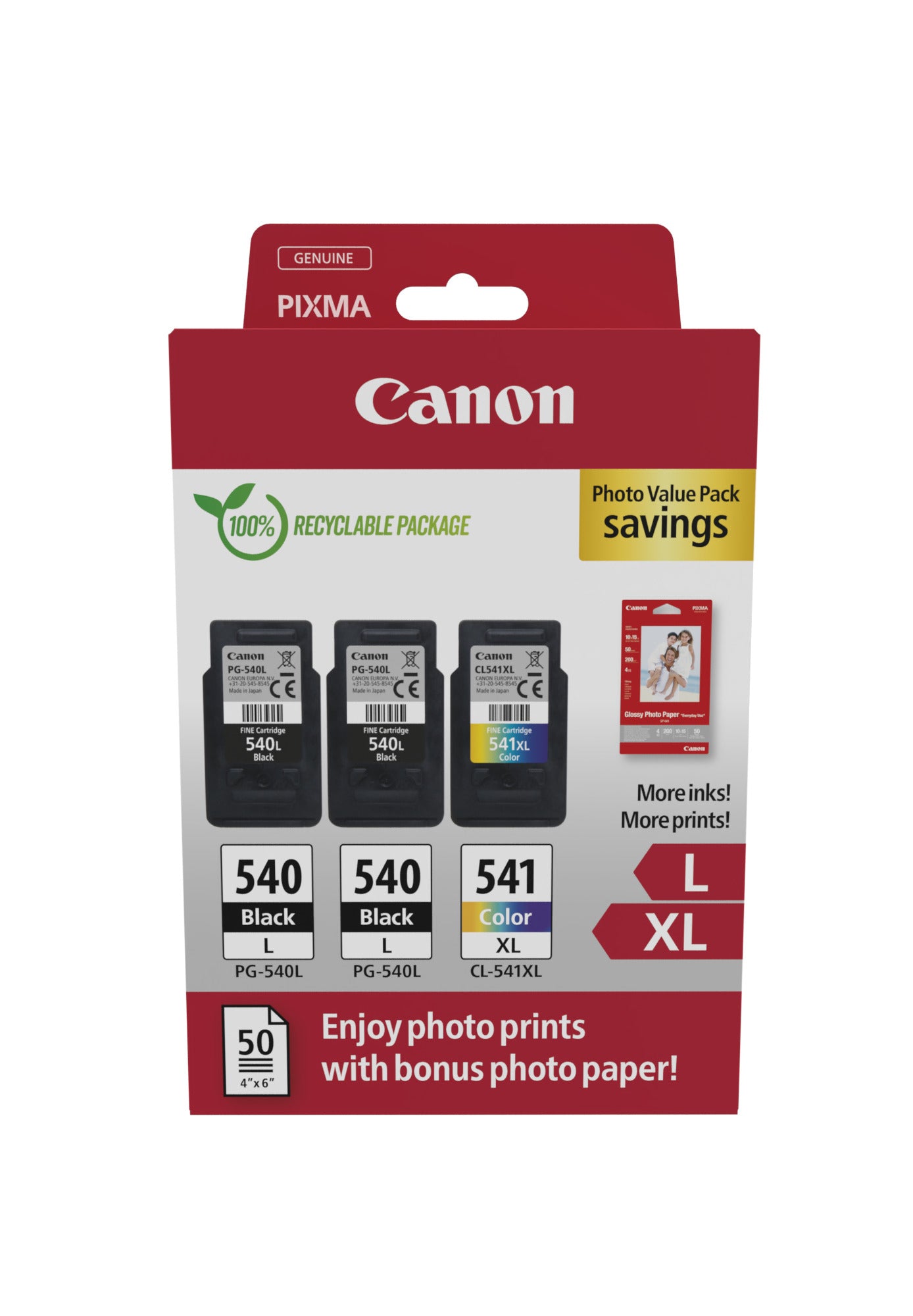 Canon 5224B015/PG-540L+CL-541XL Black Ink Cartridge