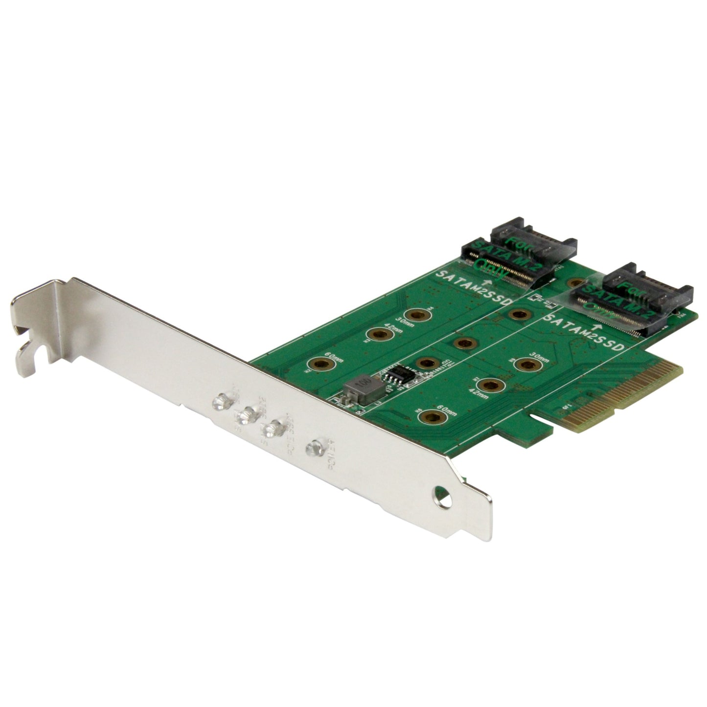StarTech.com 3-Port M.2 SSD (NGFF) Adapter Card - 1 x PCIe (NVMe) M.2, 2 x SATA III Hub