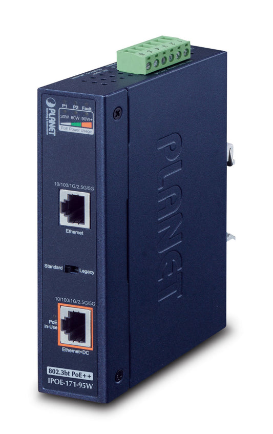 Planet IPOE-171-95W network switch Gigabit Ethernet (10/100/1000) Power over Ethernet (PoE) Blue