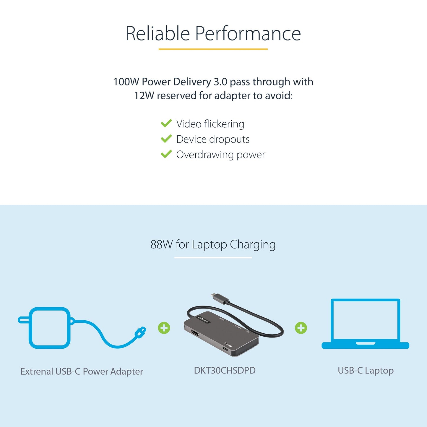 StarTech.com Multiport Adapter USB-C Docking Station 100W