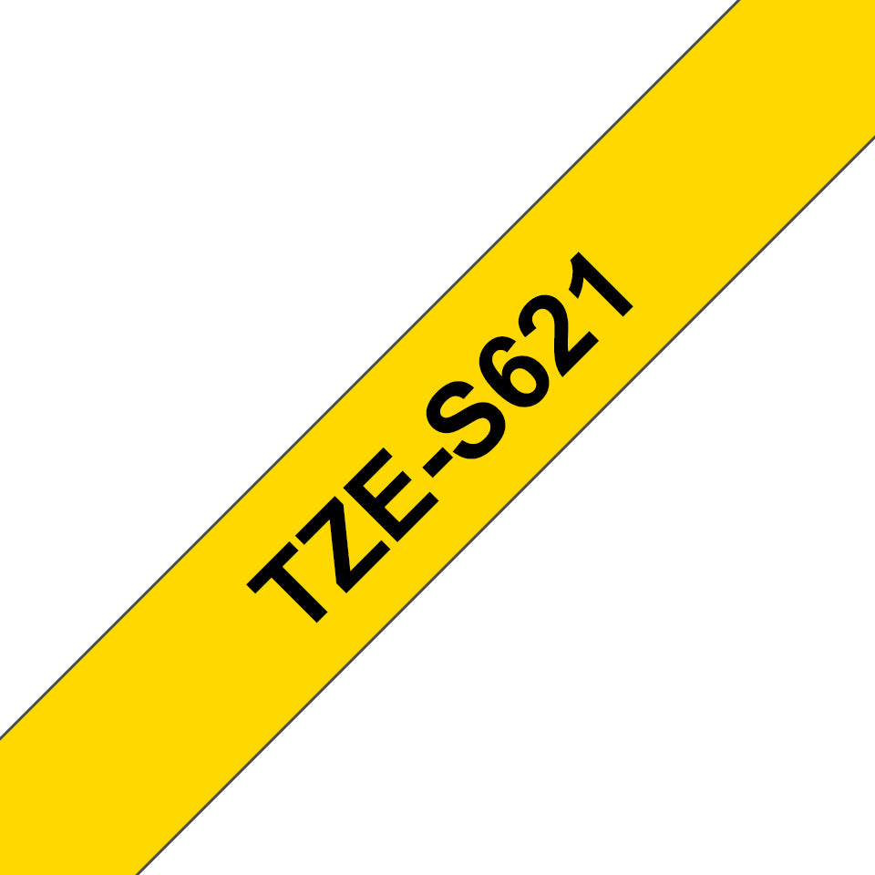 Brother TZE-S621 DirectLabel black on yellow extra strong Laminat 9mm x 8m for Labels