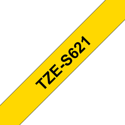 Brother TZE-S621 DirectLabel black on yellow extra strong Laminat 9mm x 8m for Labels