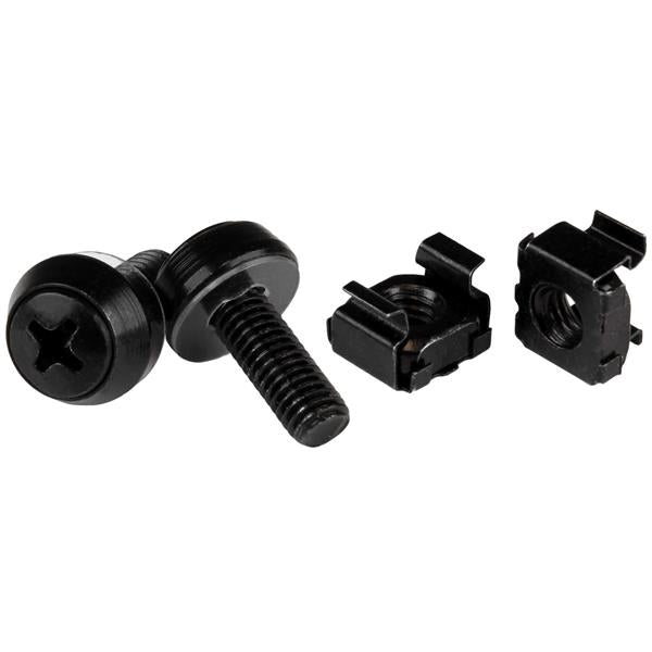 StarTech.com 50-Pack M6 12mm Screws, Square Hole Cage Nuts and Installation Tool Rack