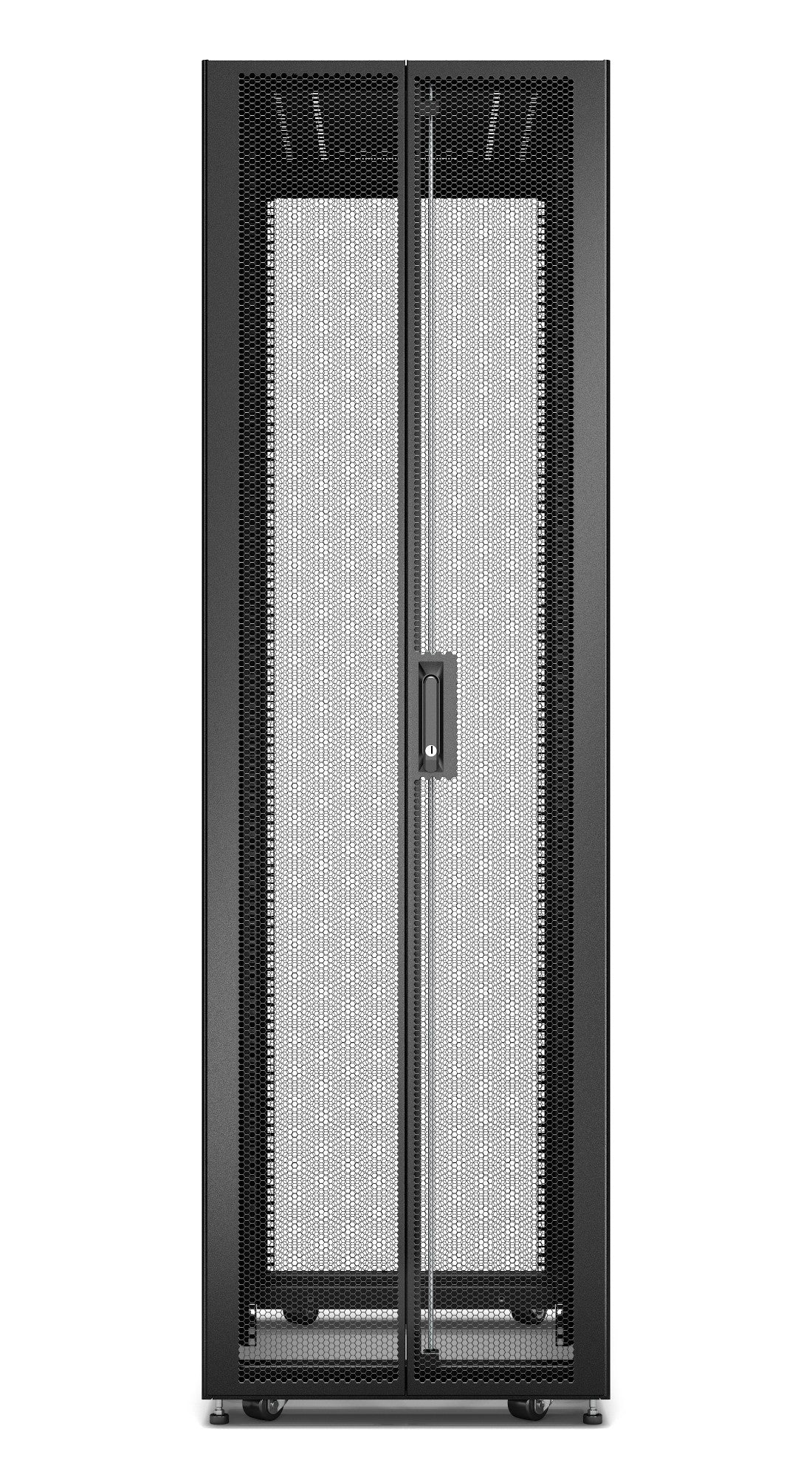 APC Easy Rack, 42U, Black, With Roof, Castors, Feet, 4 Brackets, and Side Panels, No (ER6222)