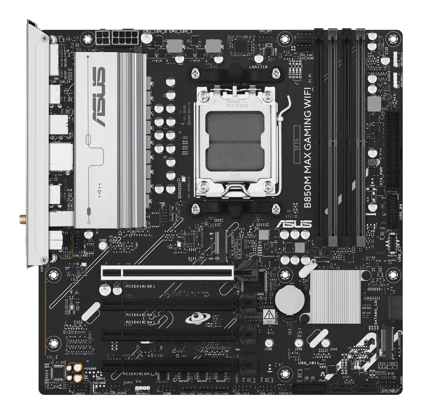 ASUS B850M MAX GAMING WIFI AMD B850 Socket AM5 micro ATX Motherboard