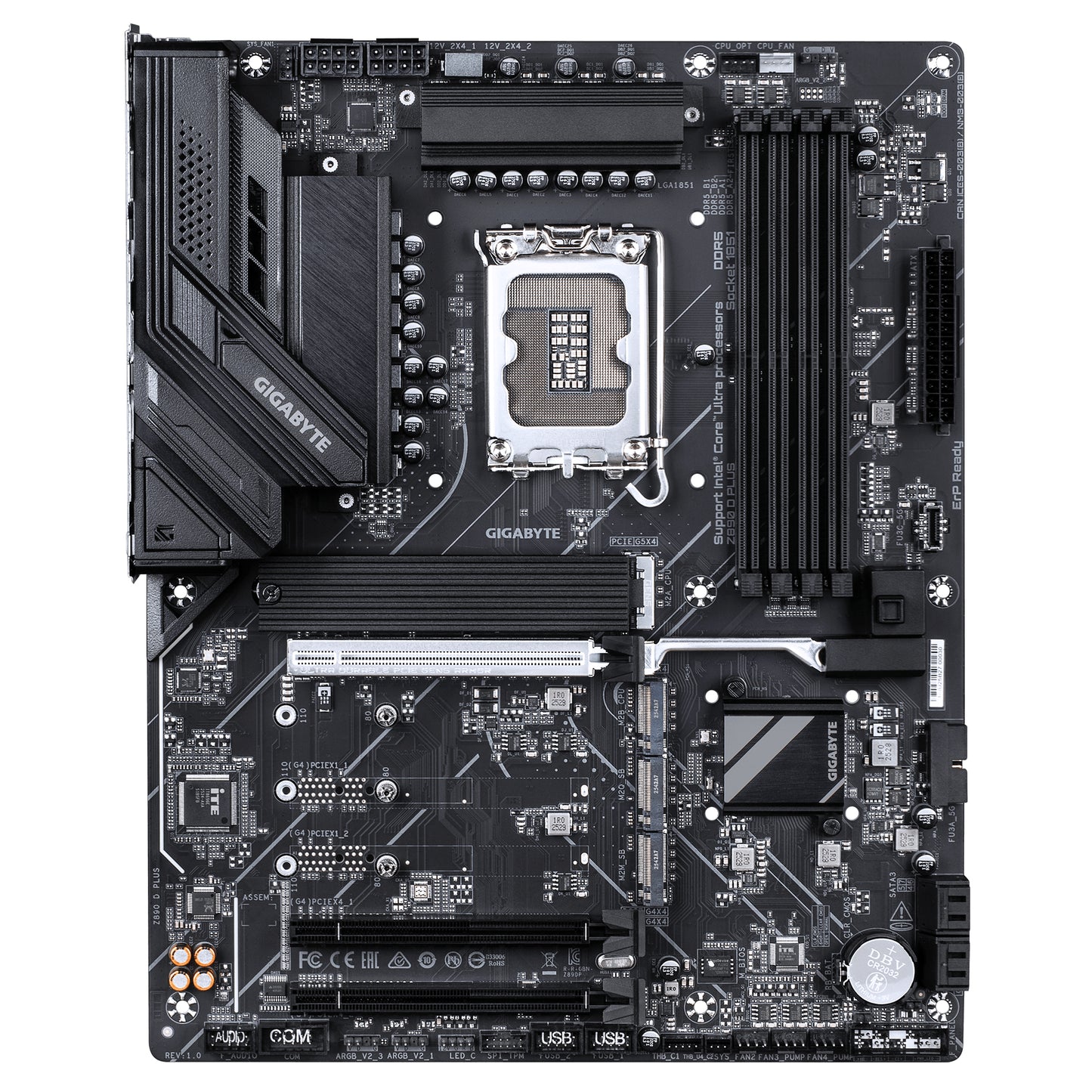 Gigabyte Z890 D PLUS Motherboard - Supports Intel Core Ultra (Series 2) CPUs, 12+1+2