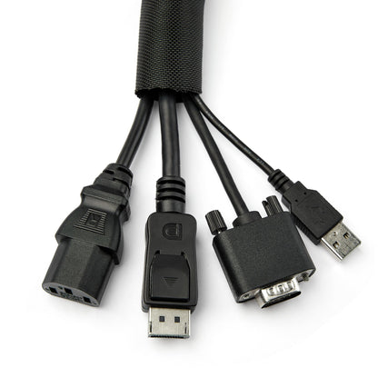 StarTech.com 15' (4.6m) Cable Management Sleeve - Flexible Coiled Cable Wrap