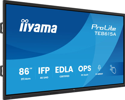 iiyama TE8615A-B2AG Signage Display Kiosk design 2.17 m 4K UHD IPS Touch Monitor