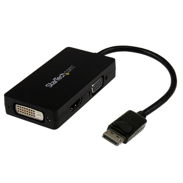 StarTech.com Travel A/V adapter: 3-in-1 DisplayPort to VGA DVI or HDMI converter Cable