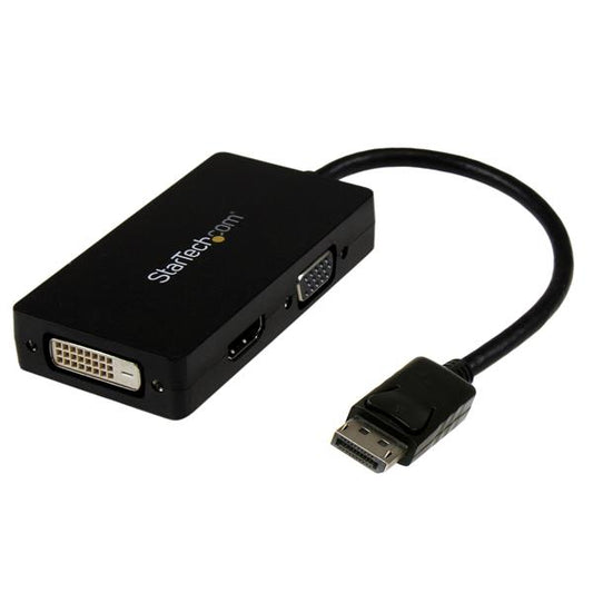 StarTech.com Travel A/V adapter: 3-in-1 DisplayPort to VGA DVI or HDMI converter Cable