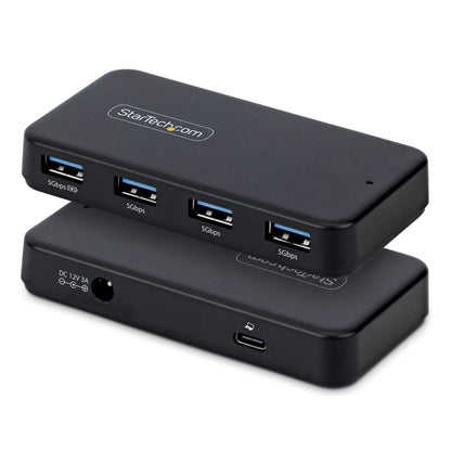 StarTech.com 4-Port USB-A Hub, 5Gbps, Self-Powered, 2-in-1 USB-C and USB-A Host