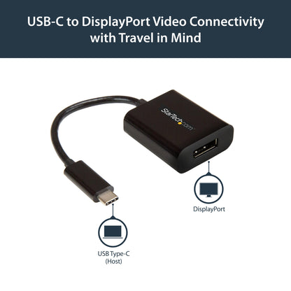 StarTech.com USB C to DisplayPort Adapter - 4K 60Hz/8K 30Hz - USB Type-C to DP 1.4 Hub