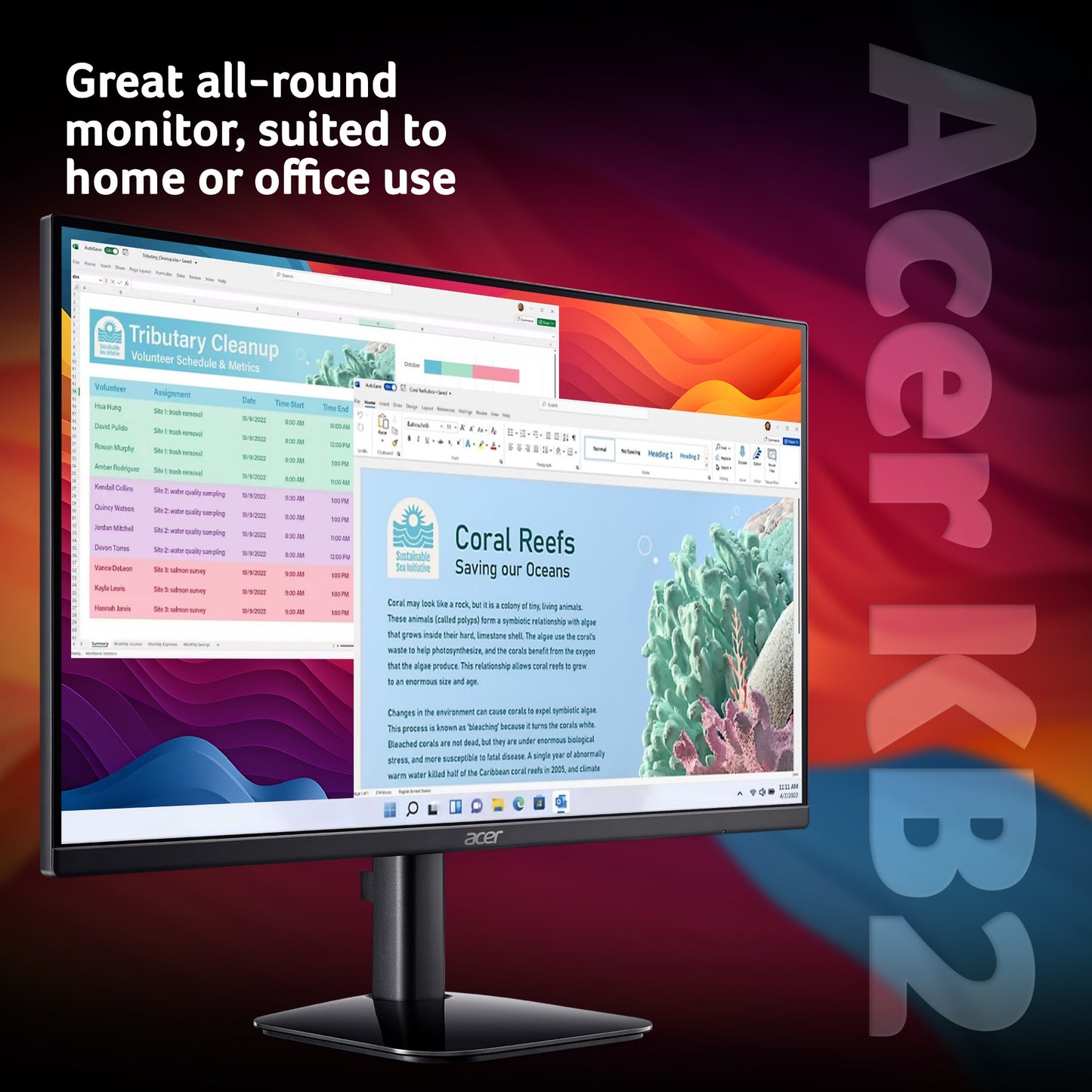 Acer KB2 KB242YP0 23.8" Full HD VA 144Hz Monitor