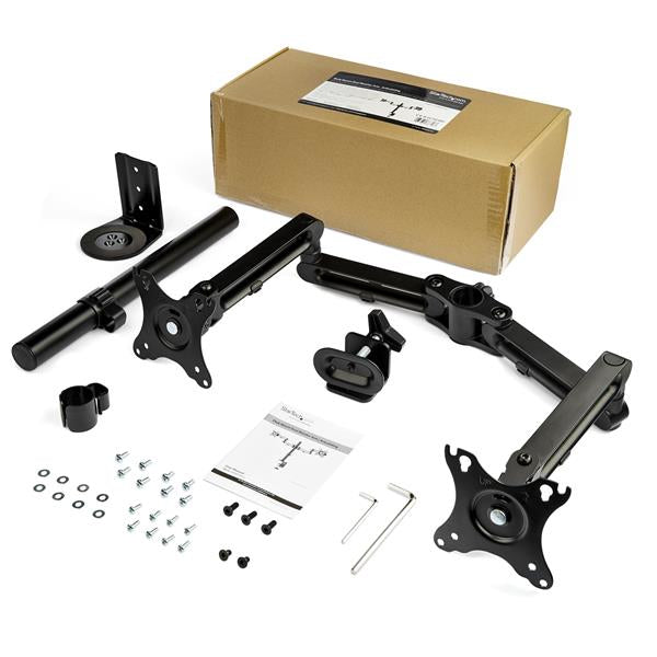 StarTech.com Desk Mount Dual Monitor Arm - Desk Clamp VESA Compatible Monitor Mount