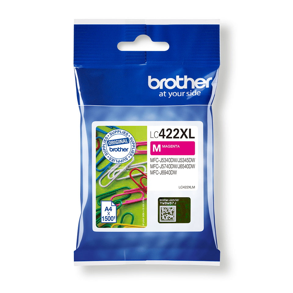Brother LC-422XLM Magenta Ink Cartridge (1.5K pages, Brother MFC-J 5340)