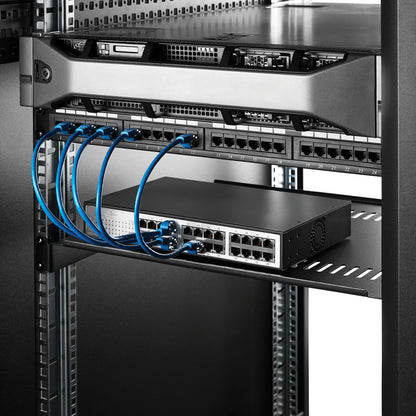 StarTech.com 1U Server Rack Shelf - Universal Vented Rack Mount Cantilever Tray for (ELF116V)