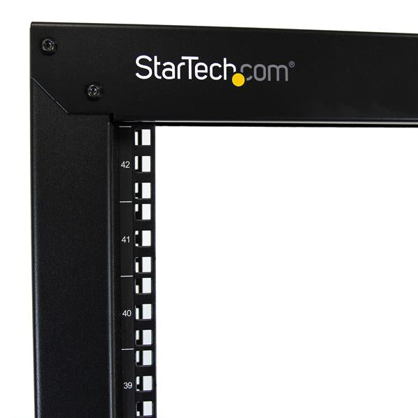 StarTech.com 42U 2-Post Open Frame Server Rack, 19in Rolling IT Rack with 661lb