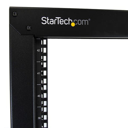 StarTech.com 42U 2-Post Open Frame Server Rack, 19in Rolling IT Rack with 661lb
