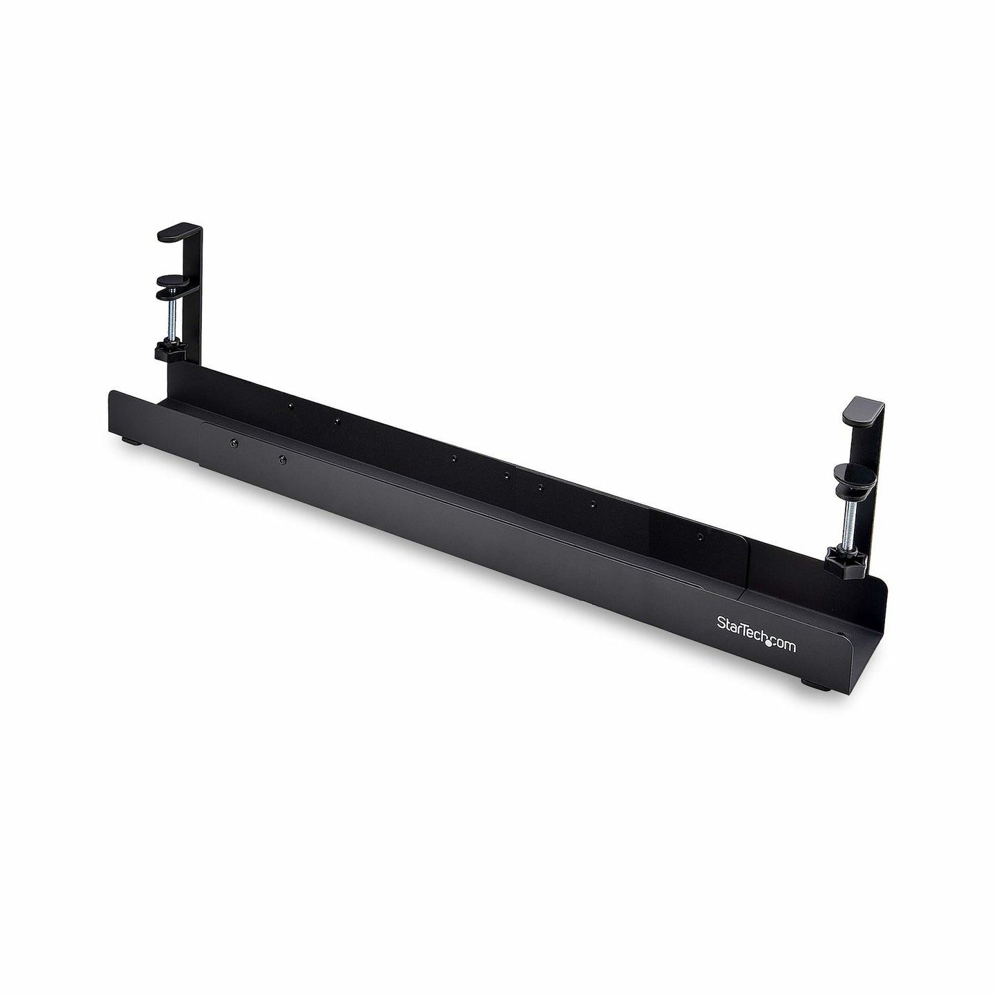 StarTech.com Under Desk Cable Management Tray, Length Adjustable Cable Organizer (Black)