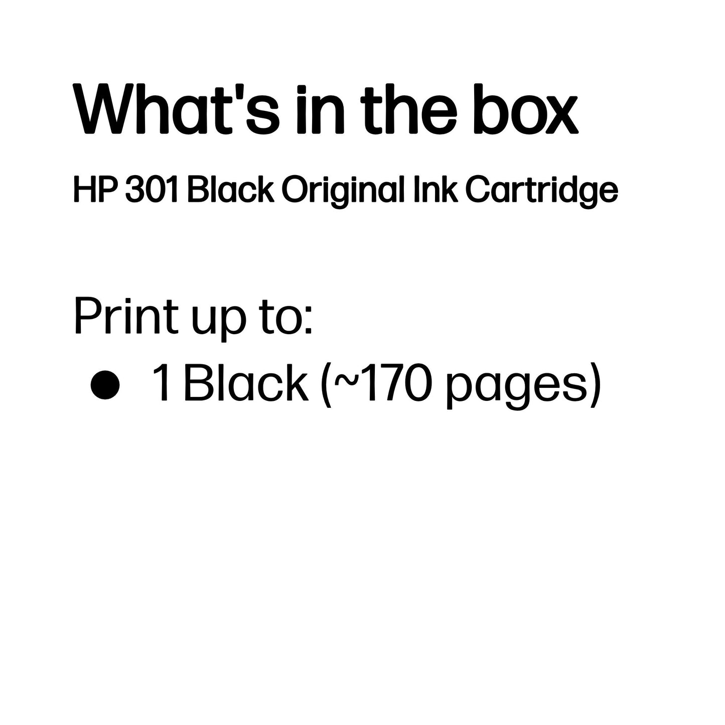 HP CH561EE/301 Black Ink Cartridge (170 pages)