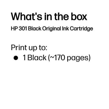 HP CH561EE/301 Black Ink Cartridge (170 pages)