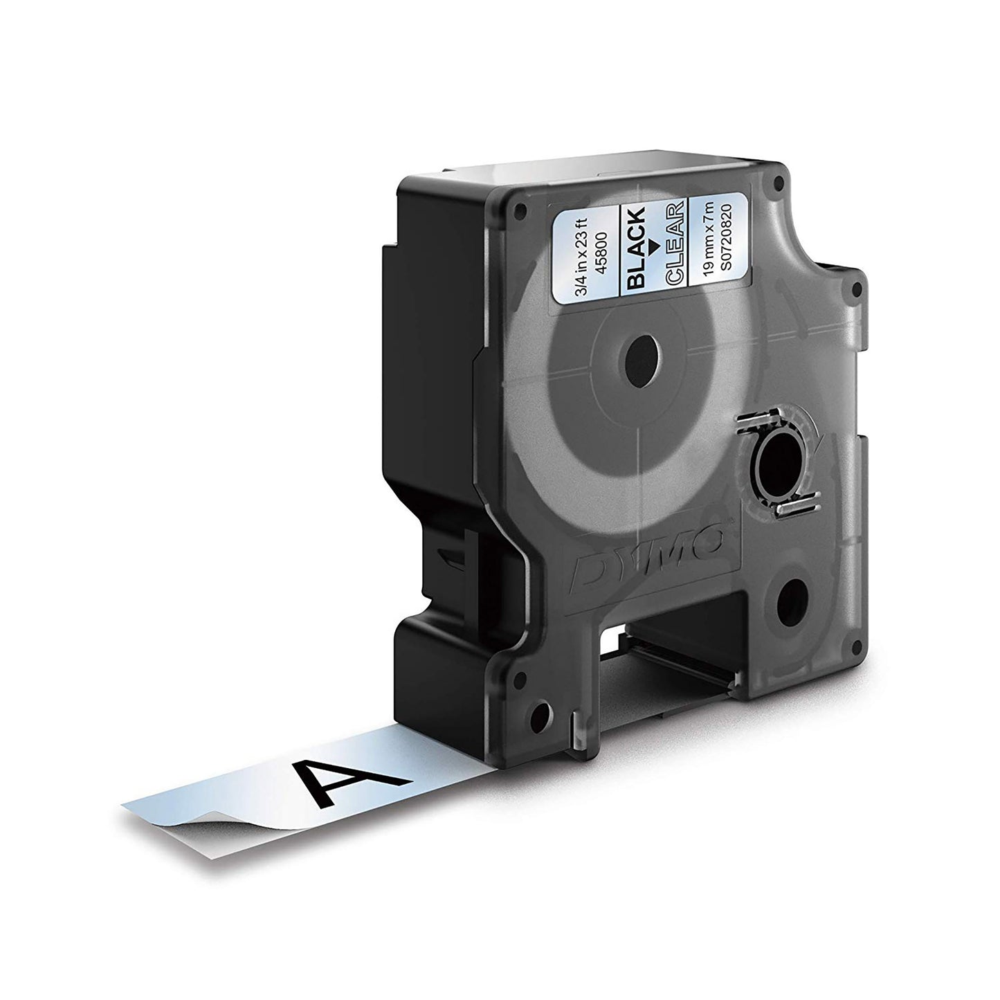 DYMO 45800/S0720820 DirectLabel-etikettes black on Transparent 19mm x 7m for Dymo D1 Labels