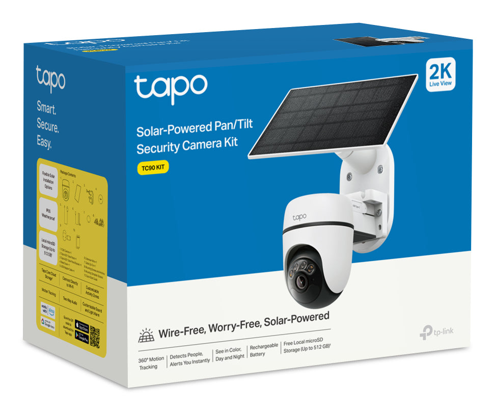 TP-LINK Tapo Solar-Powered Floodlight Pan/Tilt Security Camera Kit