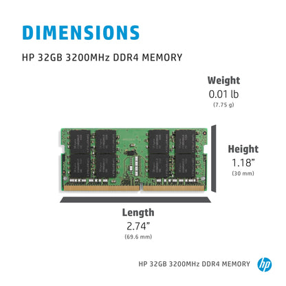 HP 32GB DDR4 3200MT/s SO-DIMM Laptop RAM (4S967AA)