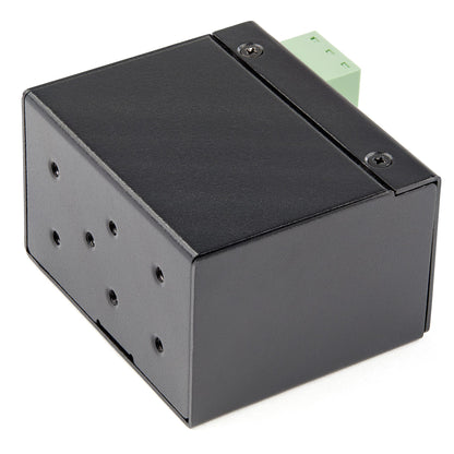 StarTech.com Industrial Fiber to Ethernet Media Converter - 100Mbps SFP to RJ45/Cat6 - Singlemode/Multimode Optical Fiber to Copper Network - 12-56V DC - IP-30/ -40 to +75C - TAA Networking