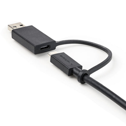 StarTech.com 3.3ft (1m) USB-C Cable with USB-A Adapter Dongle, USB 10Gbps/5Gbps