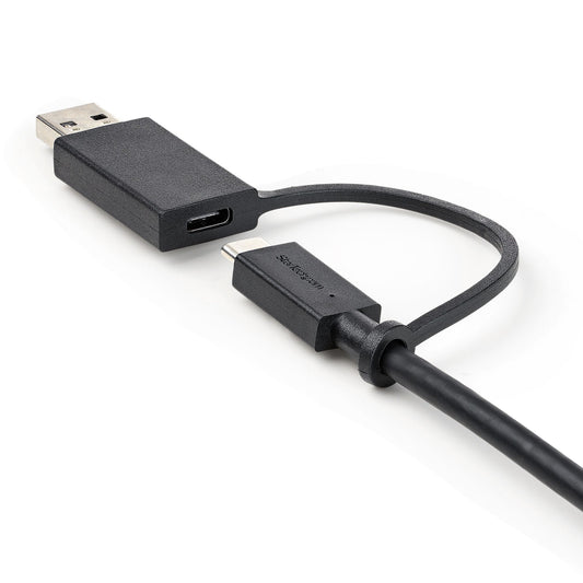 StarTech.com 3.3ft (1m) USB-C Cable with USB-A Adapter Dongle, USB 10Gbps/5Gbps