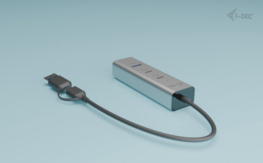 i-tec Metal Universal Charging HUB 2xUSB-C + 2x USB-A Port + Power Delivery 85W
