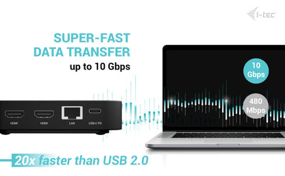 i-tec Power Delivery W USB-C Docking Station 100W (C31DUALHDMIDPD100UK)