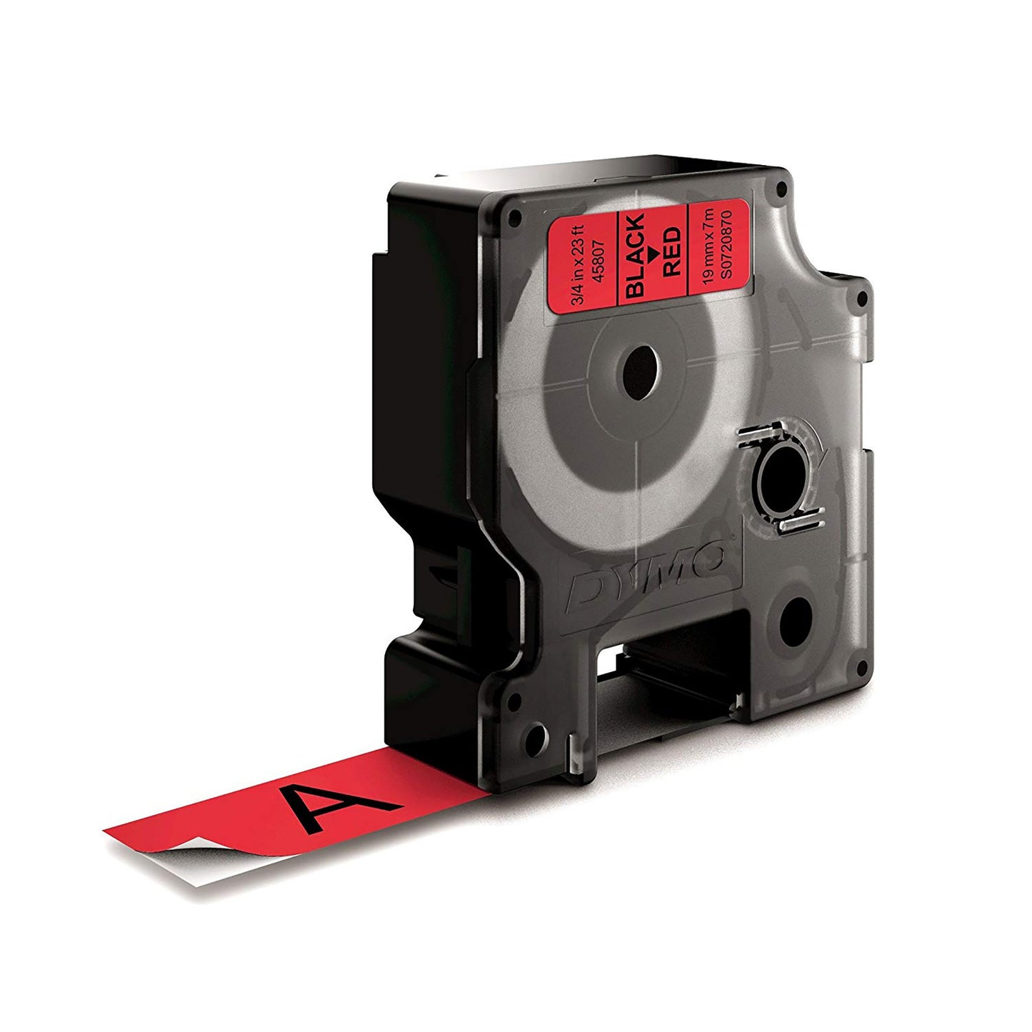 DYMO 45807/S0720870 DirectLabel-etikettes black on red 19mm x 7m for Dymo D1 Labels