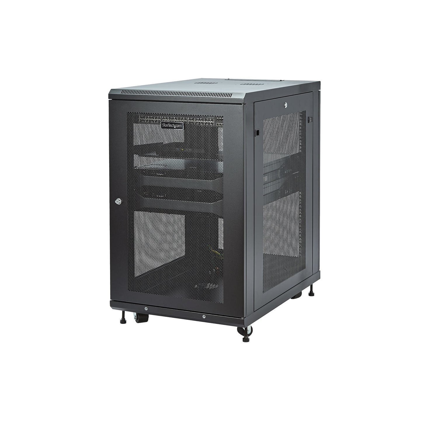 StarTech.com 18U Enterprise-Grade Server Rack Cabinet Kit, 19in Enclosed 4-Post Rack