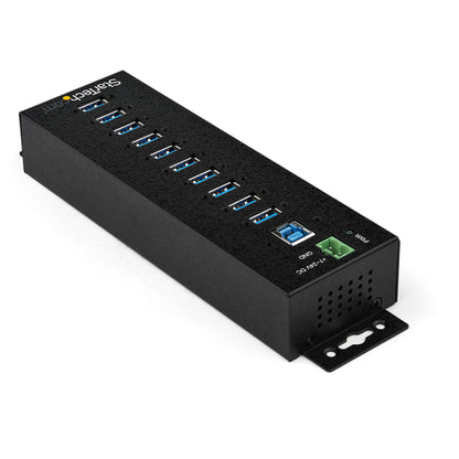 StarTech.com 10-Port USB 3.0 Hub with Power Adapter - Metal Industrial USB-A Hub