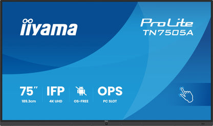 iiyama TN7505A-B1AG Signage Display Interactive flat panel 4K UHD IPS Touch Monitor
