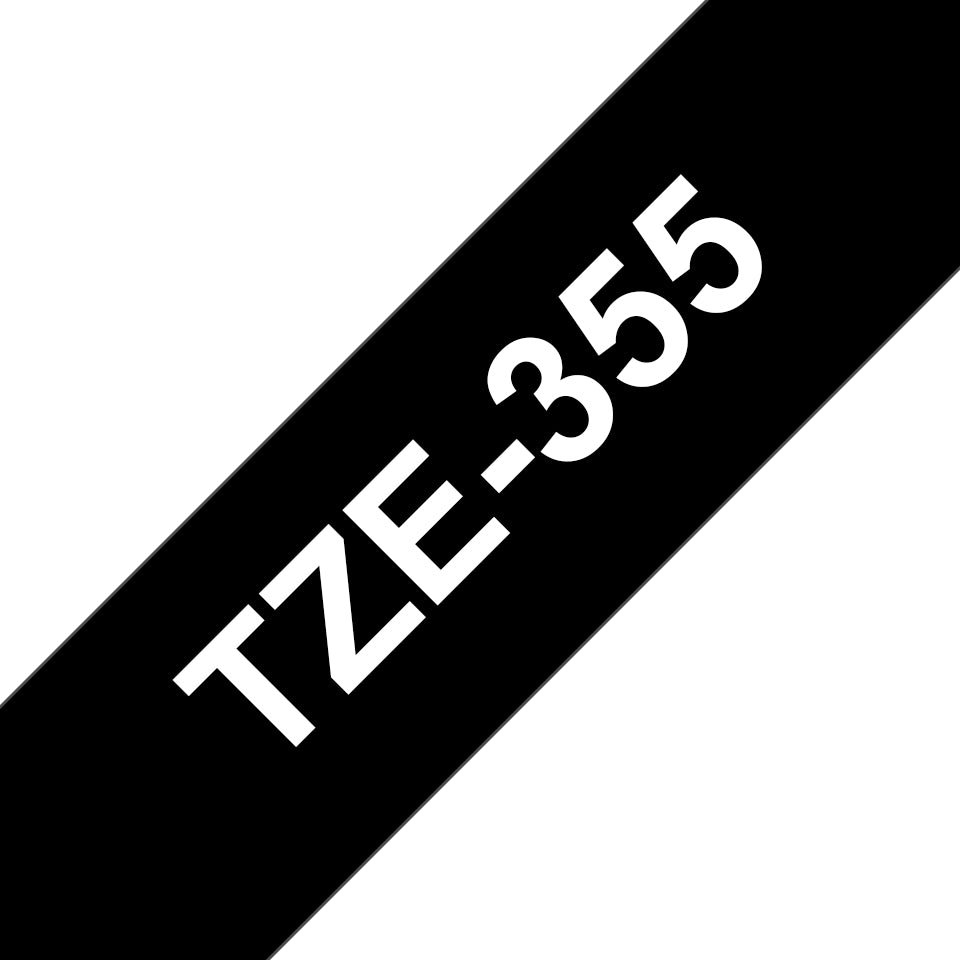 Brother TZE-355 DirectLabel white on black Laminat 24mm x 8m for Brother P-Touch TZ Labels